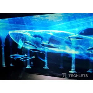 Transparent Holographic Projection holo Mesh hologram gauze Fog Projection Screen for Stage Video