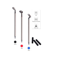 Coffret Cadeau Mini Golf 3 pièces : Ensemble de Stylos Clubs de Golf et Jeu de Putting de Bureau – Cadeau Promotionnel pour Bureau, Entreprise, Souvenir