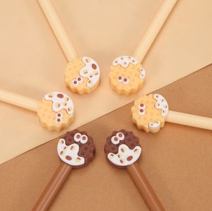 नई क्रीम वाफ़ल कुकी रोटी सिलिकॉन तीन-आयामी प्यारा तटस्थ पेन रचनात्मक डिजाइन हस्ताक्षर पेन - Product Image 2