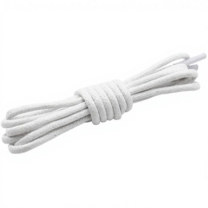 Lacets ronds en coton ciré personnalisés GON22 avec embouts transparents en cuir blanc, directement <span class=keywords><strong>de</strong></span> l'usine - Product Image 4