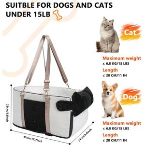 Trasportino Portatile per Animali Domestici, Sedile Auto per Cani da Console Centrale, Tappetino di Sicurezza per Auto, Letto per Cani da Auto, Sedile per Cuccioli - Product Image 2
