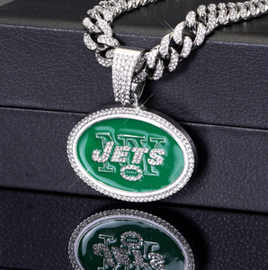 Collier pendentif en argent de haute qualité personnalisé Miamis Dolphinss, chaîne de pendentif cubain Hip Hop pour les fans de sport - Product Image 4