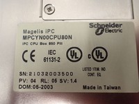 MPCYN00CPU80N IPC CPU Box 850 PIII for PLC