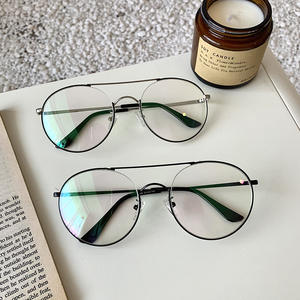 Qianai Gafas redondas de metal con montura completa y lentes anti-UV para mujer ME7-1956 - Product Image 5