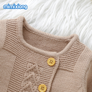 MIMIXIONG 2 pièces costumes tricotés bébé barboteuses nouveau Design pour enfants vêtements à tricoter - Product Image 6