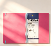Carnet d'exercices spirale personnalisé de luxe avec option logo, format A4, prêt à offrir, pour l'école et le bureau