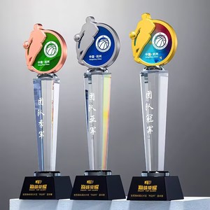 Trophée de basket-ball en cristal pour petit garçon, gravé sur mesure, récompense de champion pour événements sportifs 2024 - Product Image 3