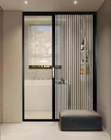 Portes pliantes pliantes en cristal Transparent pour cuisine salon balcon cloison conservation de la chaleur isolation de la fumée d'huile
