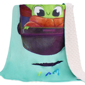 Manta a lunares Minky impresa Yoda supersuave para bebés y adultos <span class=keywords><strong>Amazon</strong></span> gran oferta - Product Image 4