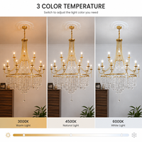 Lustre en cristal de style américain de luxe pour restaurant, salon, hall, villa, mariage, en fer forgé