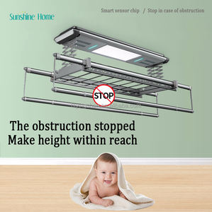 Nouveau Style Smart Rétractable Automatique Cintre Ligne À Vêtements Électrique Intelligent Étendoir Avec Ventilateur et Télécommande - Product Image 3