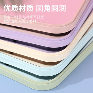 Square <b>Makeup</b> <b>Mirror</b> Large Clear Single Sided Desktop <b>Vanity</b> <b>Mirror</b> Portable Simple Design For Dormitory Use - Product Image 2