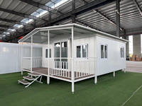 Maison conteneur préfabriquée à double aile extensible, livrée en kit, directement de l'usine, pour bureau pliable, bureau mobile et camp de travailleurs