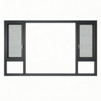 Fenêtre fixe moderne en aluminium à rupture de pont thermique, sur mesure, grande, du sol au plafond, pour balcon, triple vitrage isolant, écoénergétique