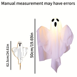 Lot de 6 lampes solaires LED IP65 autoportantes en plastique pour Halloween, décorations fantômes lumineuses et effrayantes pour allées - Product Image 3
