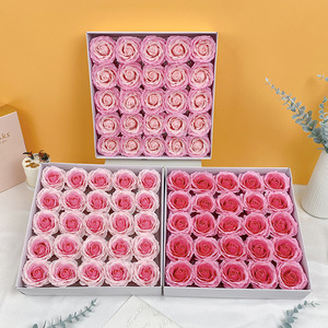 Suministros para Floristería, Caja de Regalo con 6 Capas de Flores de Jabón en Forma de Rosa, Flores Artificiales de Jabón para el Día de San Valentín y el Día de la Madre - Product Image 4