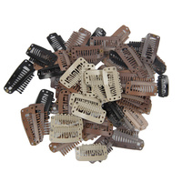 Clips de Acero Inoxidable al por Mayor para Pelucas y Extensiones de Cabello Humano o de Plumas