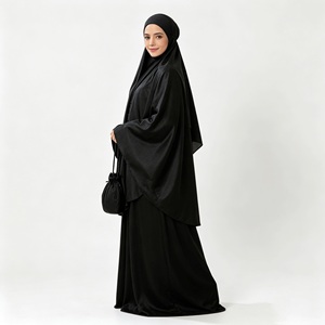 <strong>Black</strong> Khimar Set Women Gulf Size 52-60 <strong>UK</strong> 6-18 US 2-14 Modest Wear Islamic Clothing - Product Image 1