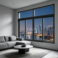 Ventanas Abatibles de Doble Capa de Vidrio y Aleación de Aluminio Personalizadas para Proyectos Residenciales de Villas