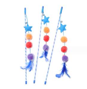 Forniture per animali domestici smart piuma gatto divertente bastone giocattolo gatto bacchetta giocattolo giocattolo interattivo teaser per gatto gattino - Product Image 1