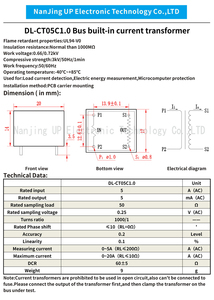 Transformador de Corriente de Montaje NJXSE DL-CT05C1.0 5A/5mA 1A/1mA con Pines de Conexión, Precio de Fábrica, Mini CT AC - Product Image 3