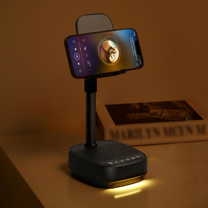 Portable Phone <b>Stand</b> With Bluetooth Speaker Rechargeable Battery <b>Desktop</b> Bedside Use - Product Image 1