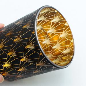 صائق FENGJUN فاخر للغاية ذهبي داخل تصميم فريد + خدمة مخصصة شمعة أسطوانية بلوري النقش بالليزر الأسود - Product Image 3