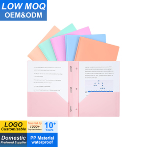 Porte-documents à deux poches avec classeur en plastique format lettre à 3 languettes et pochette, classeur en polypropylène pour le bureau et l'école - Product Image 1