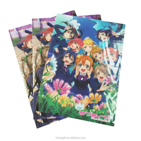 Dossier en PP transparent personnalisé en forme de L, avec logo imprimé UV, motif anime/dessin animé, format A5/A4, pour une seule page