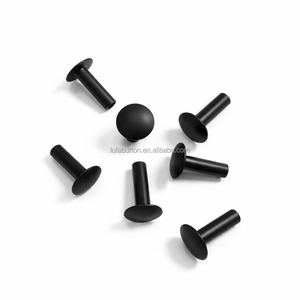 Rivets creux noirs mats de 10 mm avec tige de 14 mm, rivets robustes pour sacs tactiques, sangles MOLLE et quincaillerie - Product Image 2