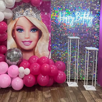 30 30cm Shimmer Wall Backdrops Square Sequin Panels Decor for Valentine's Decorations Birthday Wedding Bachelorette Party
