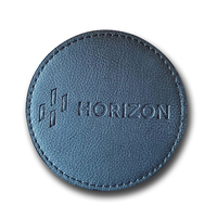 Ensemble de sous-verres personnalisés en cuir PU marron, design sur mesure pour la cuisine