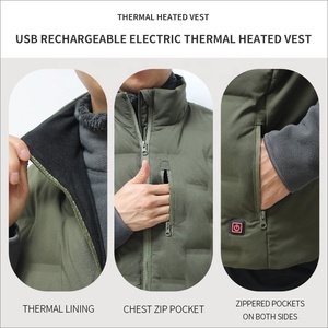 <span class=keywords><strong>Gilet</strong></span> <span class=keywords><strong>chauffant</strong></span> électrique USB pour <span class=keywords><strong>homme</strong></span>, respirant, coupe-vent, pour l'hiver, veste chauffante rechargeable - Product Image 4