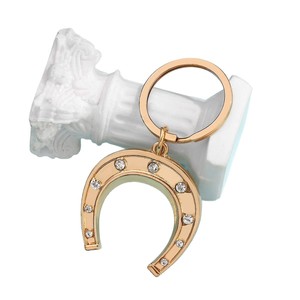 Porte-clés en forme de fer à cheval, pendentif en alliage d'or, résistant à la rouille, cadeau de mariage, cadeaux de fête avec sac et étiquette, ensemble de 15 pièces - Product Image 5
