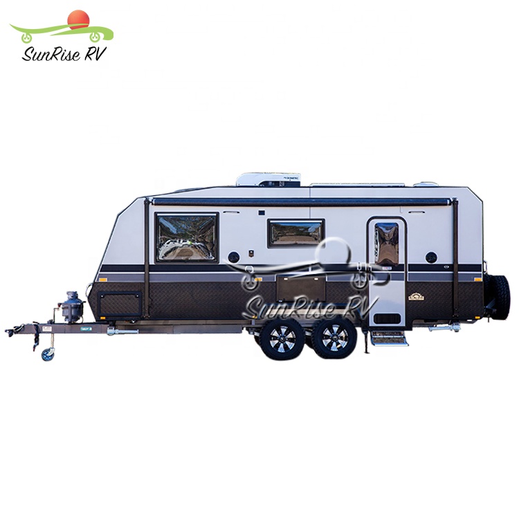 Подгонянный мобильный полностью оборудованный караван роскошный RV Camper трейлер алюминиевый Гибридный караван для продажи