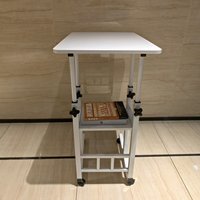Table de chevet mobile en MDF avec roulettes, hauteur réglable, multifonctionnelle, pour chambre à coucher, bureau d'étudiant, bureau pour ordinateur portable