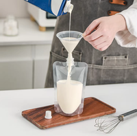 Pochette transparente à bec verseur de 100 ml pour café, jus, lait, emballage alimentaire, sachet souple, sac en plastique pour eau
