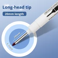 Marqueur à tête longue, encre permanente non effaçable, séchage rapide, 14 cm, imperméable, durable, à base d'huile, pour carreaux, bois, perforé 20 mm