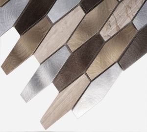 De aluminio cepillado de línea mosaico de baldosas de <span class=keywords><strong>Metal</strong></span> - Product Image 4