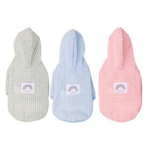 Veste de protection solaire pour chien à capuche, motif écossais arc-en-ciel, légère et respirante, pour chiots de petite et moyenne taille, pour les promenades quotidiennes en extérieur - Product Image 1
