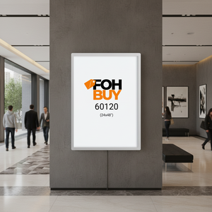 Grande Lightbox LED Retroilluminato da Parete Argento 60120, Cornice in Alluminio, Vetro Temperato, Basso Consumo Energetico - Product Image 3