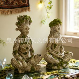 รูปปั้นตกแต่งสวนรูปป่าธรรมชาติ ทำจากเรซิ่น รูปทรงไม่สม่ำเสมอ ของตกแต่งบนโต๊ะ ของตกแต่งสวนส่วนตัว - Product Image 3