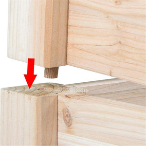 Petit lit de jardin surélevé <span class=keywords><strong>en</strong></span> <span class=keywords><strong>bois</strong></span> rustique sculpté à la main 3 niveaux arrière-cour décoratif stable - Product Image 4