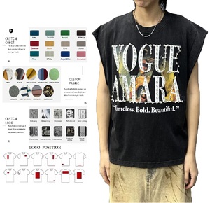 Streetwear Fashion Print Logo Men's <b>Rhinestone</b> Acid Wash Tank <b>Top</b> Gym Wear Tank <b>Top</b> Gym Sleeveless T-Shirt Applique Vest for Men - Product Image 2