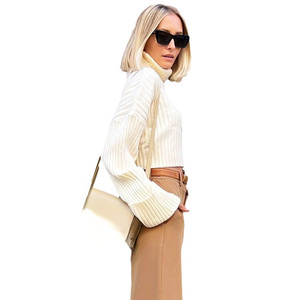 Il nuovo elenco abbigliamento invernale personalizzato da <span class=keywords><strong>donna</strong></span> Pullover lavorato a maglia da <span class=keywords><strong>donna</strong></span> maglioni oversize all'ingrosso 2023 - Product Image 2