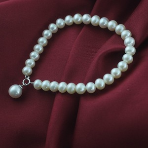 Pulsera de Perlas de Agua Dulce Casi Redondas de 6mm con Colgante, Estilo Juvenil y Elegante, con Buena Luminosidad - Product Image 3