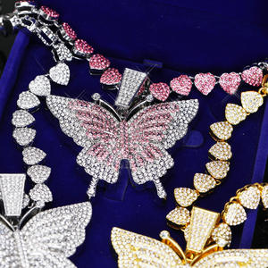 Collier papillon en strass de style européen et américain, best-seller transfrontalier, chaîne de clavicule, accessoire de cou unique - Product Image 4