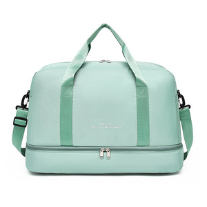 Minimal Solid Color Letter Print Short Business Trip Bag Wide Reinforced Handle Detachable Adjustable Shoulder Strap Sports - Product Image 5