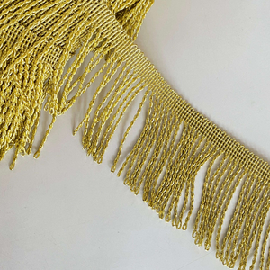 2025 approvisionnement direct d'usine or et argent métallisé <span class=keywords><strong>2</strong></span> "9cm garnitures de frange de lingot pour la décoration de vêtement - Product Image 1