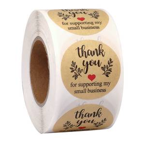 Grazie adesivi Per sostenere il mio piccolo Business adesivi, Per borse, scatole, tessuto 500 etichette Per rotolo - Product Image 1